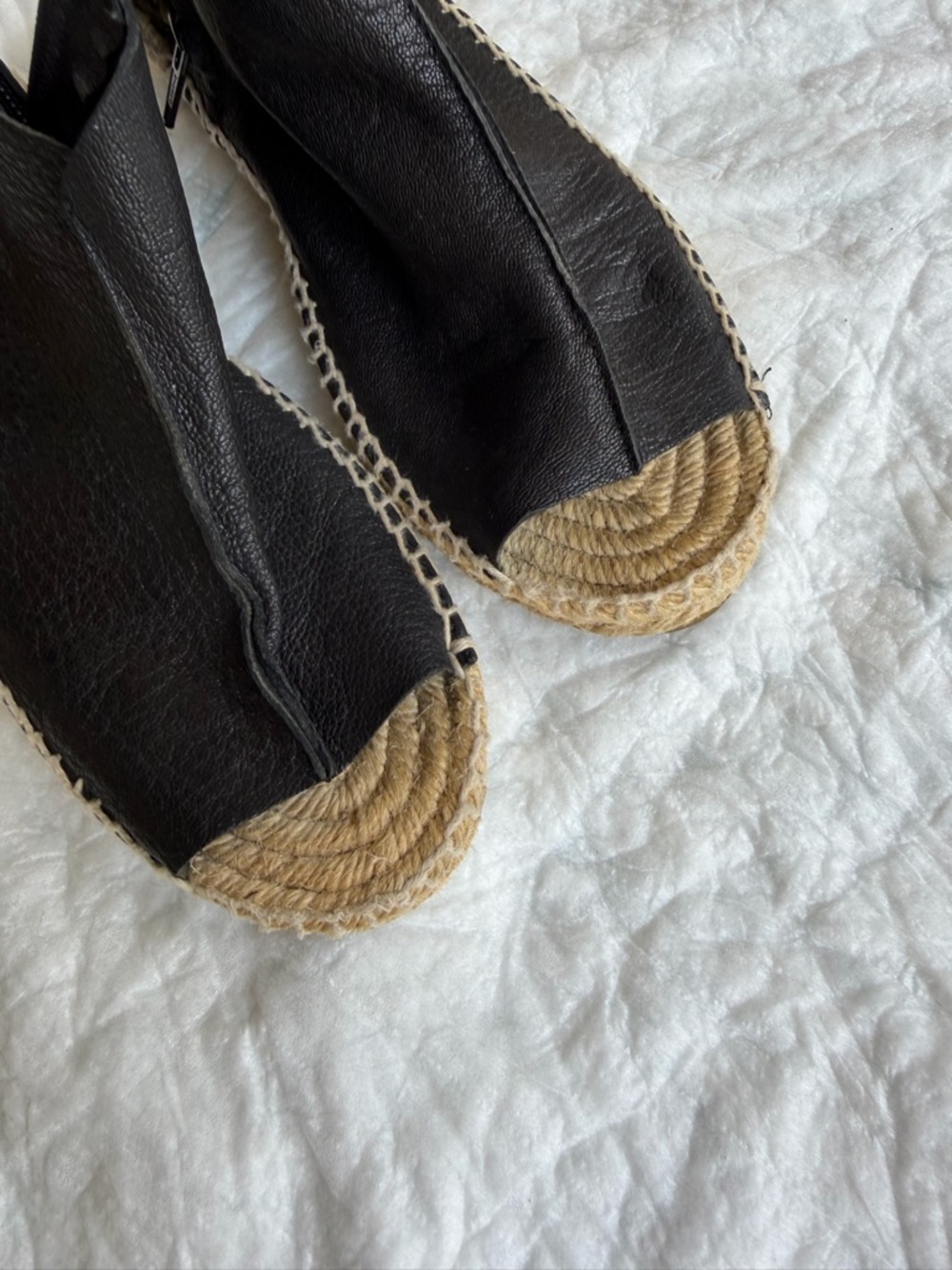 BimbaY Lola Jute Black espadrille Wedge EU 39 US 8 pony-style made in Spain